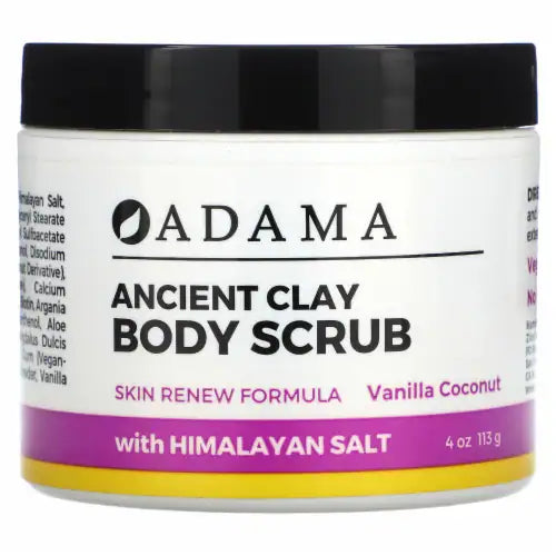 Zion Health Body Scrub w/ Sea Salt -  Vanilla Coconut 4 oz