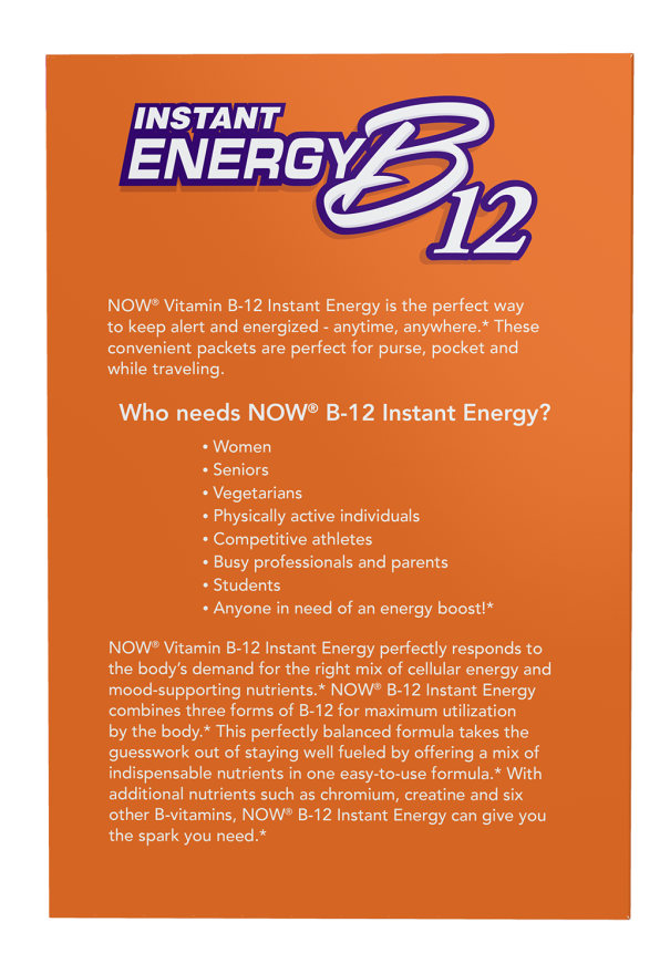 Now B-12 INSTANT ENERGY PACKETS 75/BOX