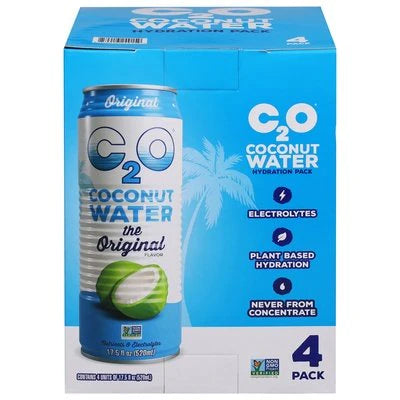 C2O Coconut Water, Hydration Pack 6/4/17.5 OZ