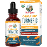 MaryRuth Organics Turmeric Curcumin Liquid Drops Sugar Free | USDA Organic | Organic Turmeric Supplement | Joint Support Supplement | Liver Support | Non-GMO | Gluten Free | Vegan | 1 Fl Oz