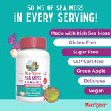 MaryRuth Organics Gummies Sugar Free Made with Irish Sea Moss for Gut Health and Immune Support Formulated for Adults and Kids Ages 4+ Vegan Non-GMO Gluten Free | 60 Count