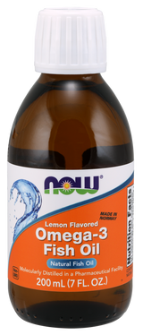 Now OMEGA-3 FISH OIL LEMON  200 ML (7 OZ)