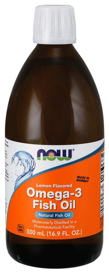 Now OMEGA-3 FISH OIL LEMON  200 ML (7 OZ)