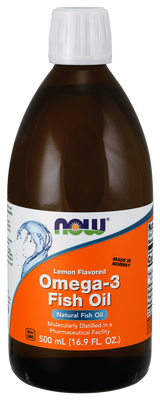 Now OMEGA-3 FISH OIL LEMON  200 ML (7 OZ)