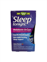 Sleep Tonight Melatonin Drops Cherry Flavor 2 fl oz Non-Alcoholic