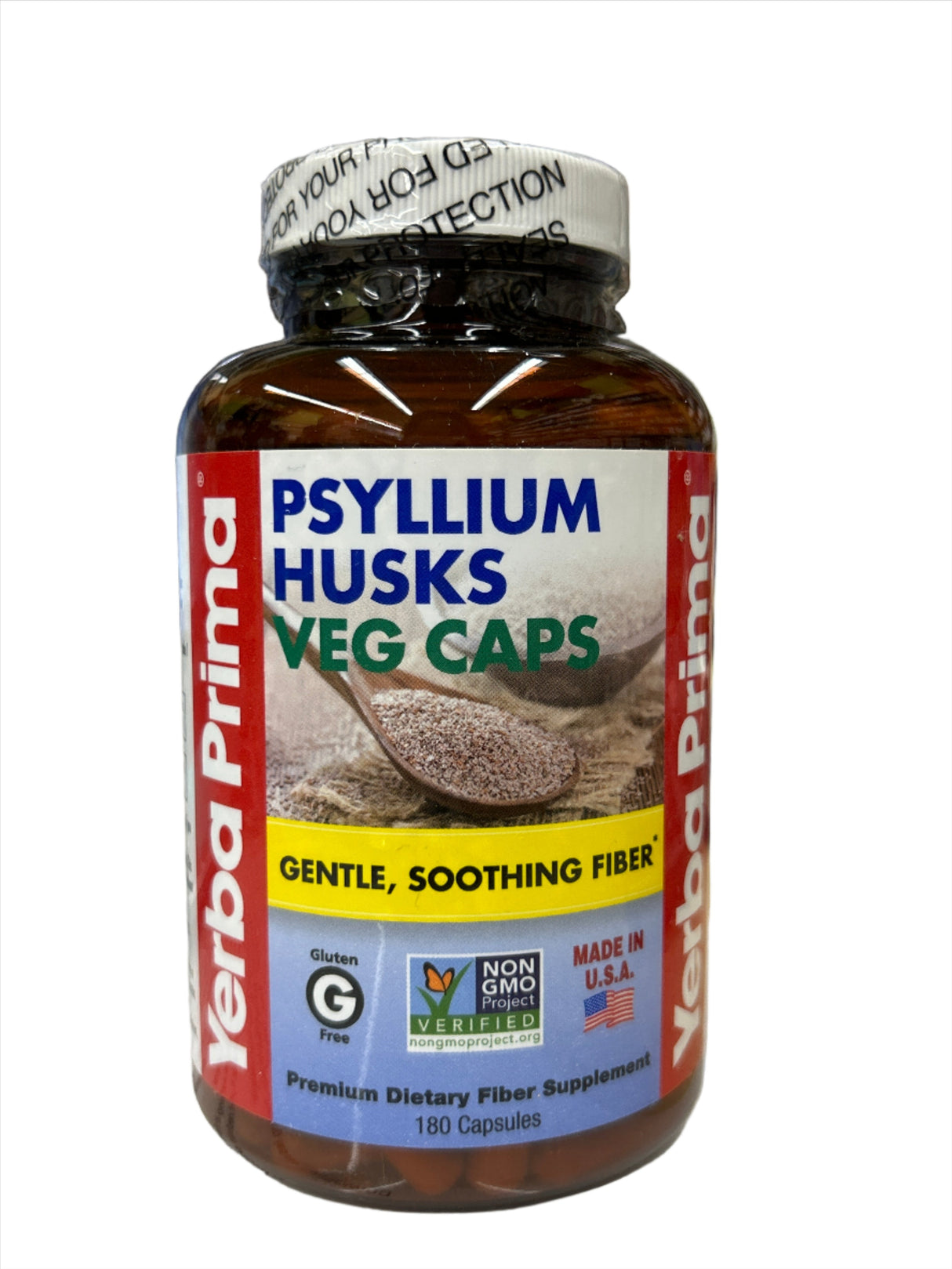 Psyllium Husk Gentle Soothing Fiber 180 Capsules