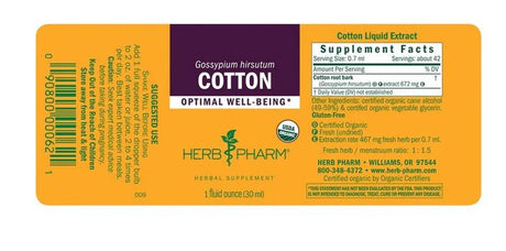 Herb Pharm COTTON ROOT BARK EXTRACT 1 oz