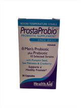 HealthAid Men's ProstaProbio Probiotic Daily Supplement 10 Selected Strains with Pumpkin Seed, Saw Palmetto & Cranberry