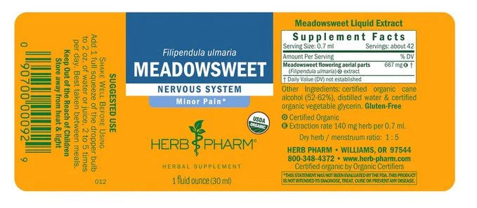 Herb Pharm MEADOWSWEET EXTRACT 1 oz