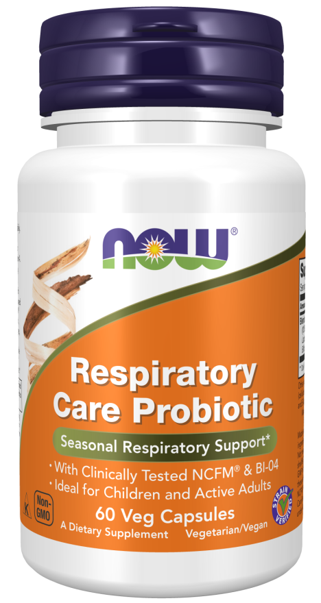 Now RESPIRATORY CARE PROBIOTIC  60 VCAPS