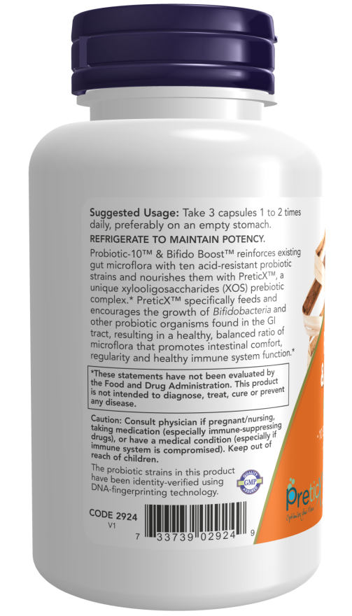 Now PROBIOTIC-10 + BIFIDO BOOST  90 VCAPS