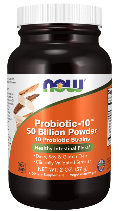 Now PROBIOTIC-10 50 BILLION POWDER  2 OZ