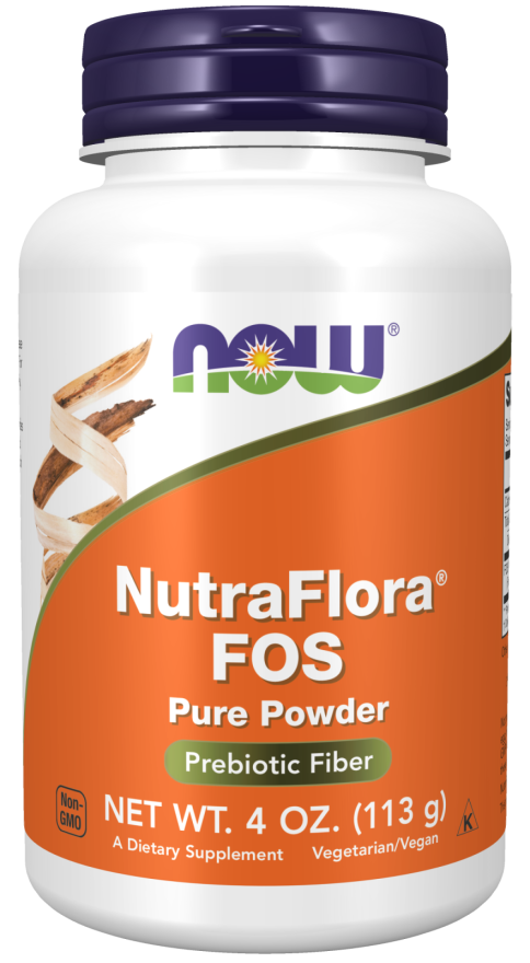 Now NUTRAFLORA FOS POWDER 4 OZ