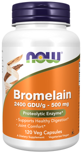 Now BROMELAIN 500MG/2400GDU 120 VCAPS