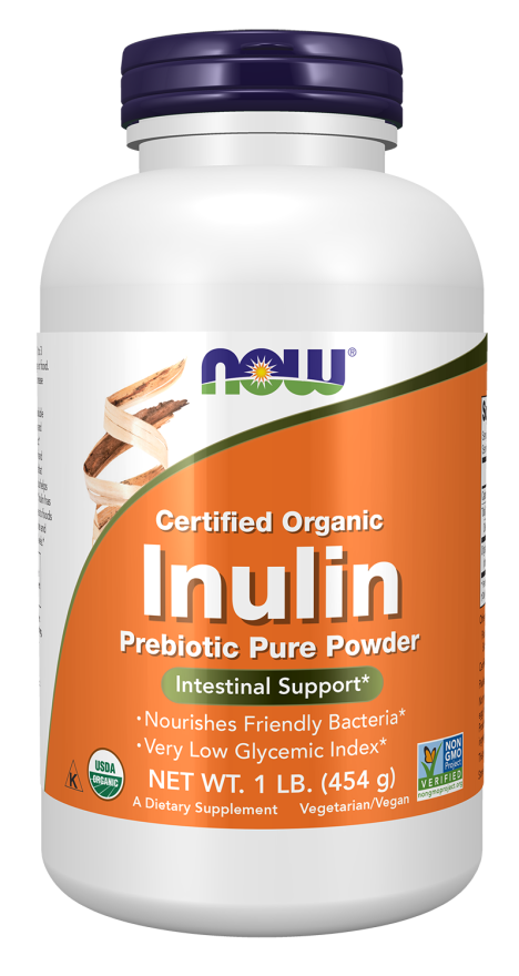 Now ORG INULIN POWDER  1 LB