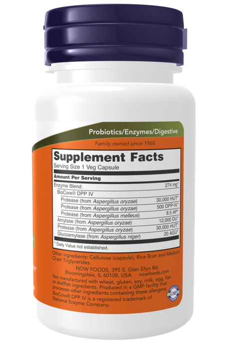 Now GLUTEN DIGEST ENZYMES 60 VCAPS