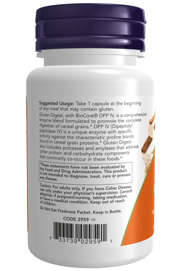 Now GLUTEN DIGEST ENZYMES 60 VCAPS