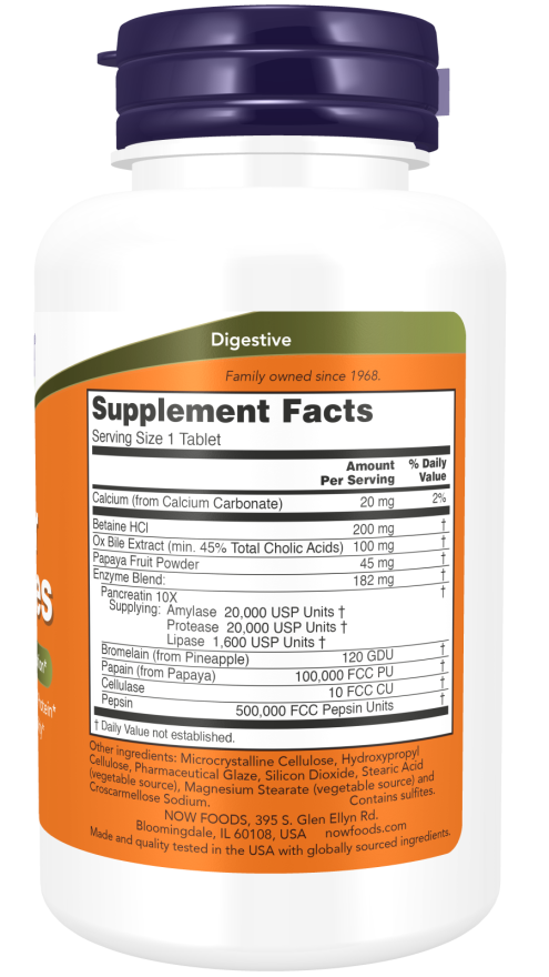 Now SUPER ENZYMES  180 TABS