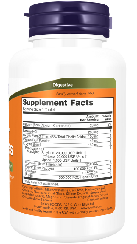 Now SUPER ENZYMES  180 TABS