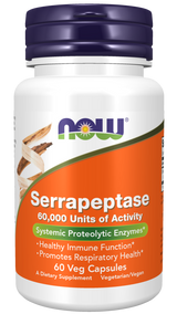 Now SERRAPEPTASE 60,000 SU  60 VCAPS