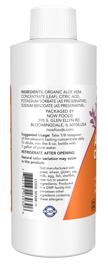 Now ALOE VERA CONCENTRATE 4 OZ