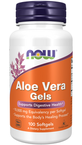 Now ALOE VERA SOFTGEL 10,000mg  100 SGELS