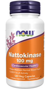 Now NATTOKINASE 100MG  120 VCAPS