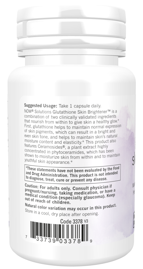 Now GLUTATHIONE SKIN BRIGHTENER W/ CERAMOSIDES  30 VCAPS