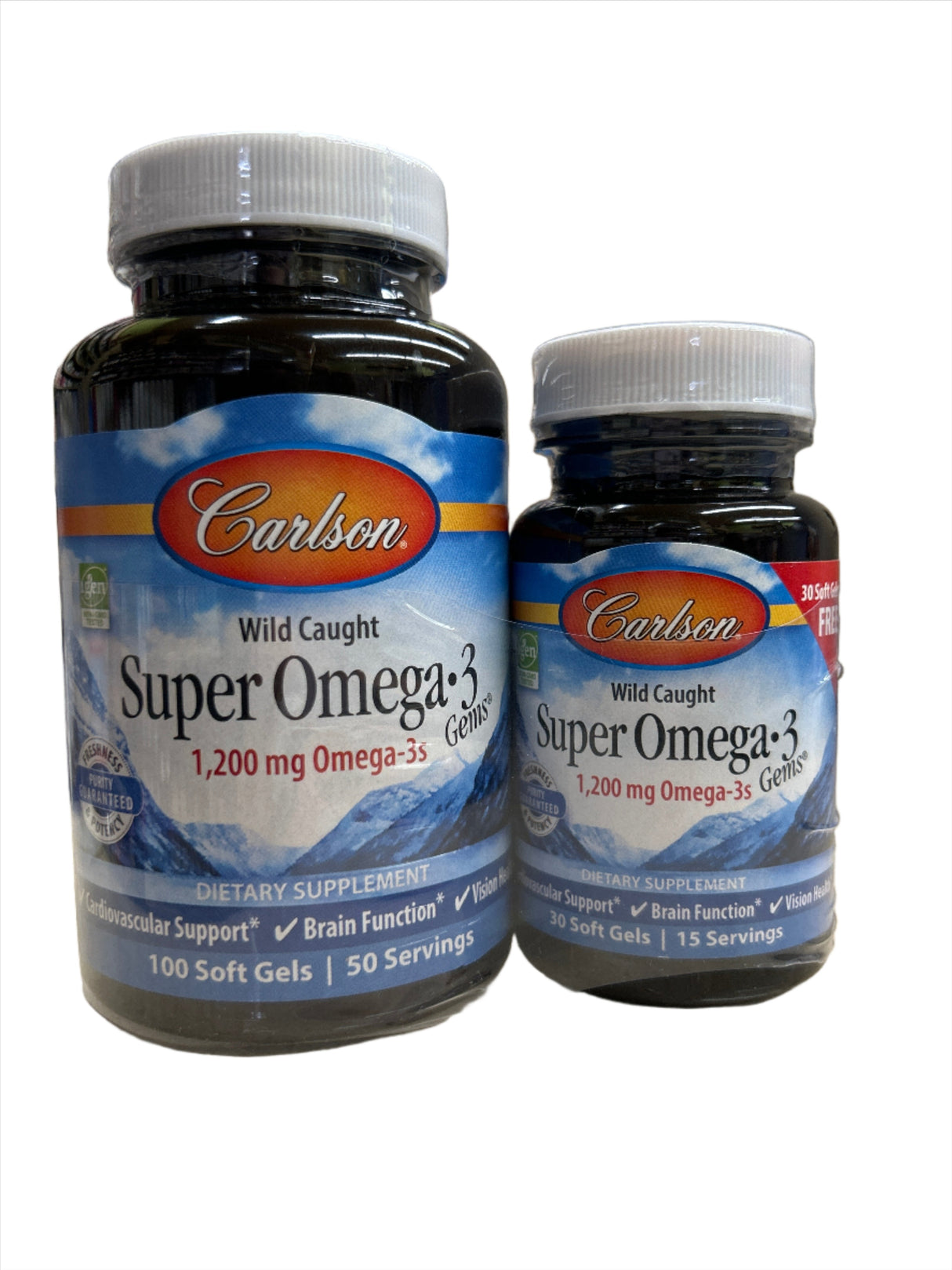 Wild Caught Super Omega-3 Gems 1200 mg 100+30 Soft Gels