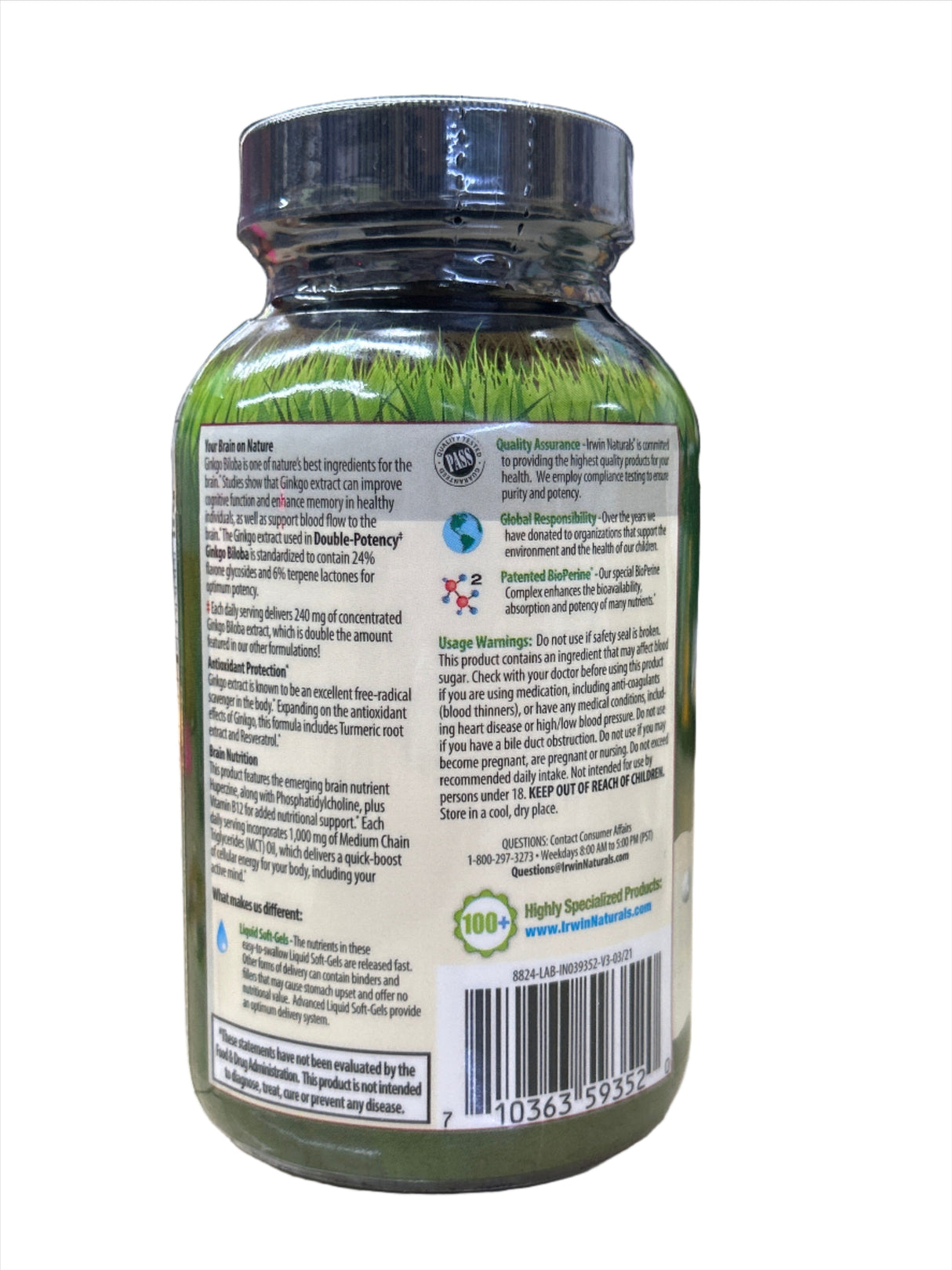 Double-Potency Ginkgo Biloba 60 Soft Gels