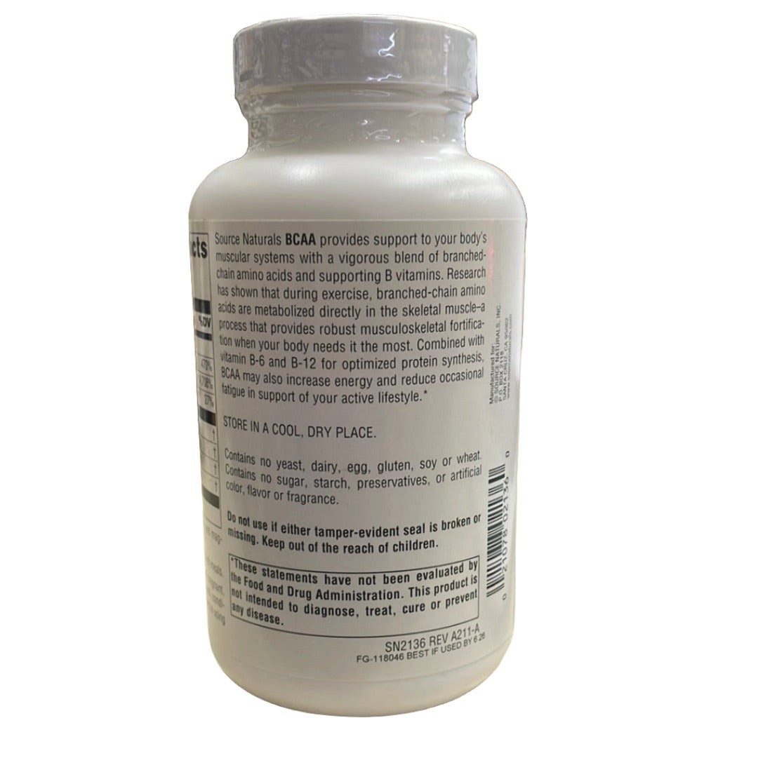 BCAA Branched Chain Amino Acids with L-Glutamine, Zinc, B-6 & B-12