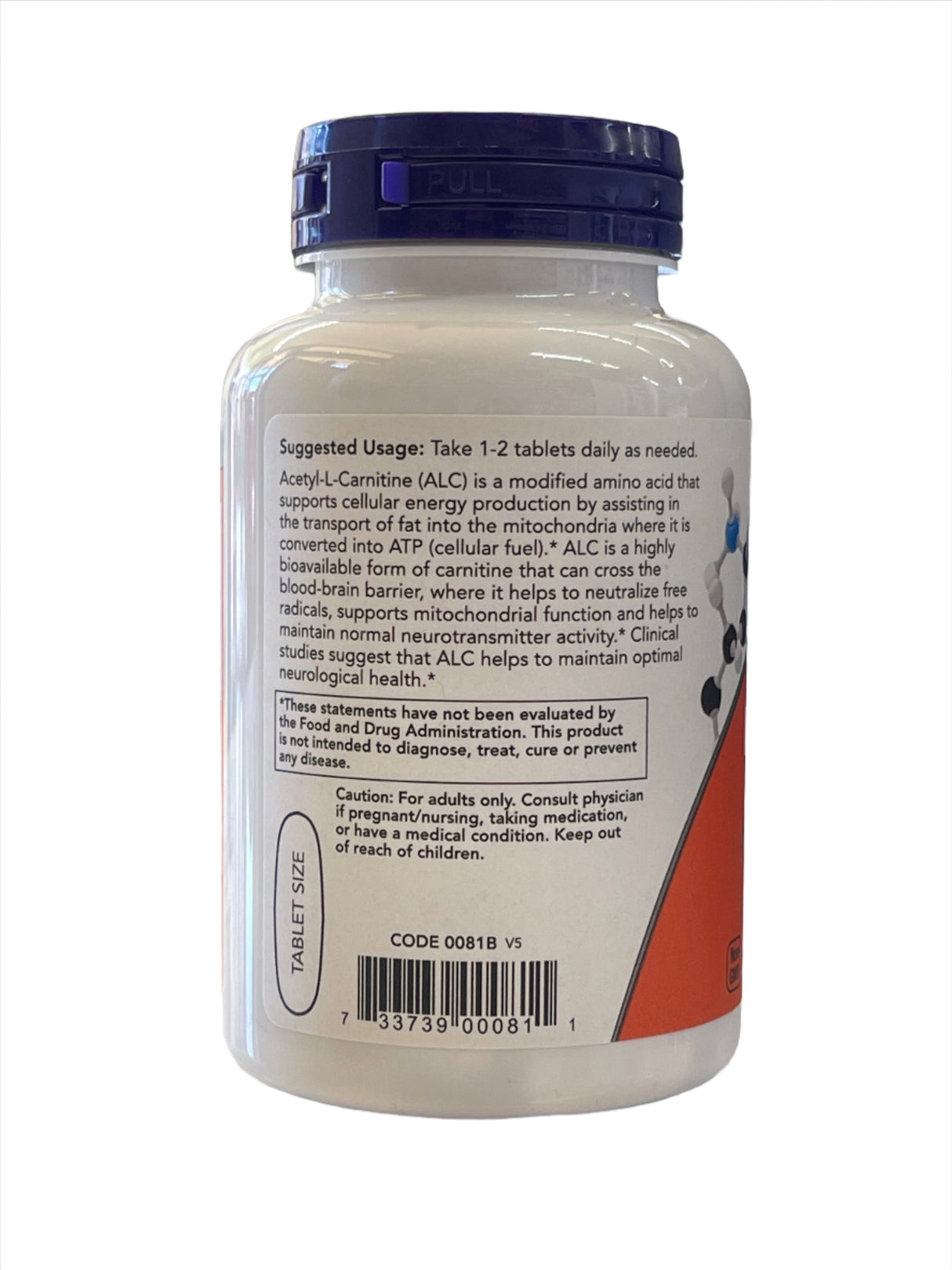 Now ACETYL L-CARNITINE 750mg