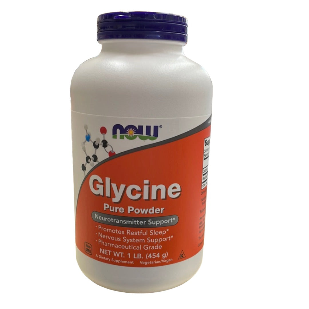 Now Glycine Pure Powder Neurotransmitter Support Powder 151 servings (454 g)