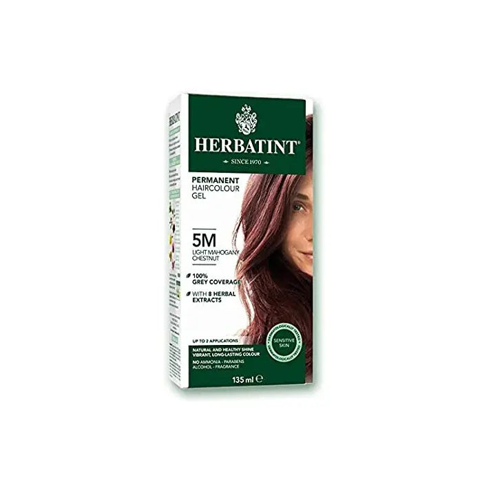 HERBATINT NATURAL HAIR COLOR 5M PERM HAIR COLOR LIGHT MAHOGANY CHESTNUT 4OZ