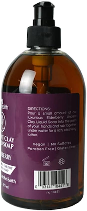 Zion Health Clay Liquid Soap Elderberry 16 fl. oz