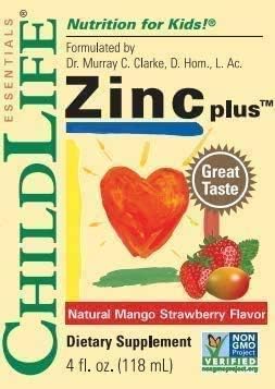 Liquid Zinc Plus Natural Mango Strawberry Flavor