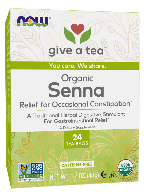 Now SENNA ORGANIC TEA BAGS  24 BAGS