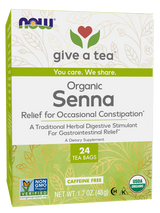 Now SENNA ORGANIC TEA BAGS  24 BAGS