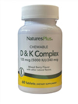 Chewable D&K Complex 125 mcg (5000 IU)/ 240 mcg Mixed Berry Flavor