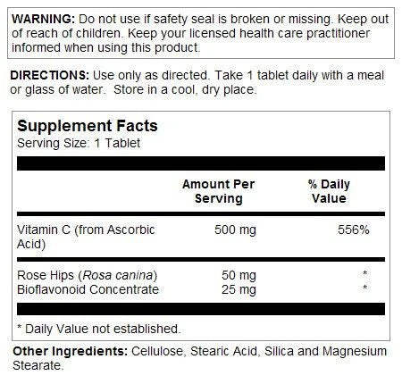 Kal C 500+ Rose Hips & Bioflav SR 100CT  Tablet