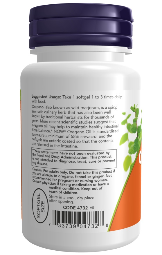 Now OREGANO OIL ENTERIC 90 SGELS