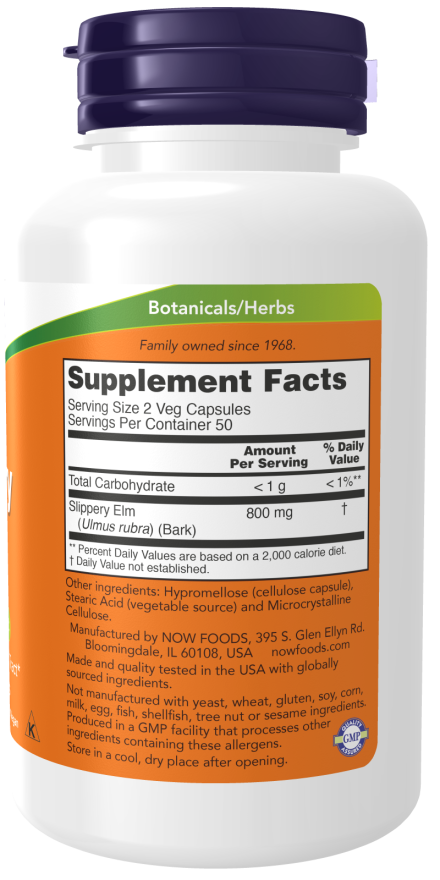 Now SLIPPERY ELM 400mg  100 VCAPS