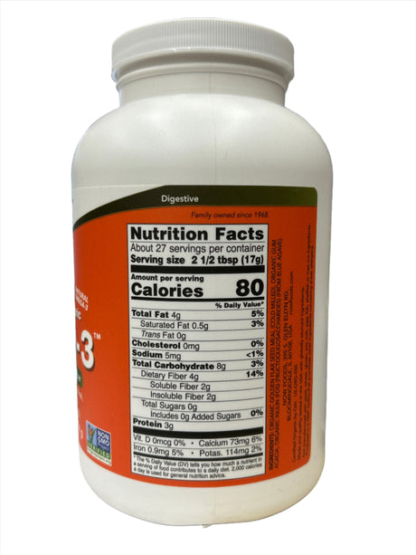 Now Fiber-3 Certified Organic 16 oz