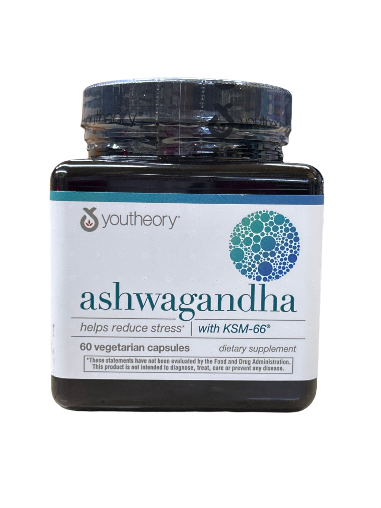 Youtheory Ashwagandha With KSM-66 60 Vegetarian Capsules