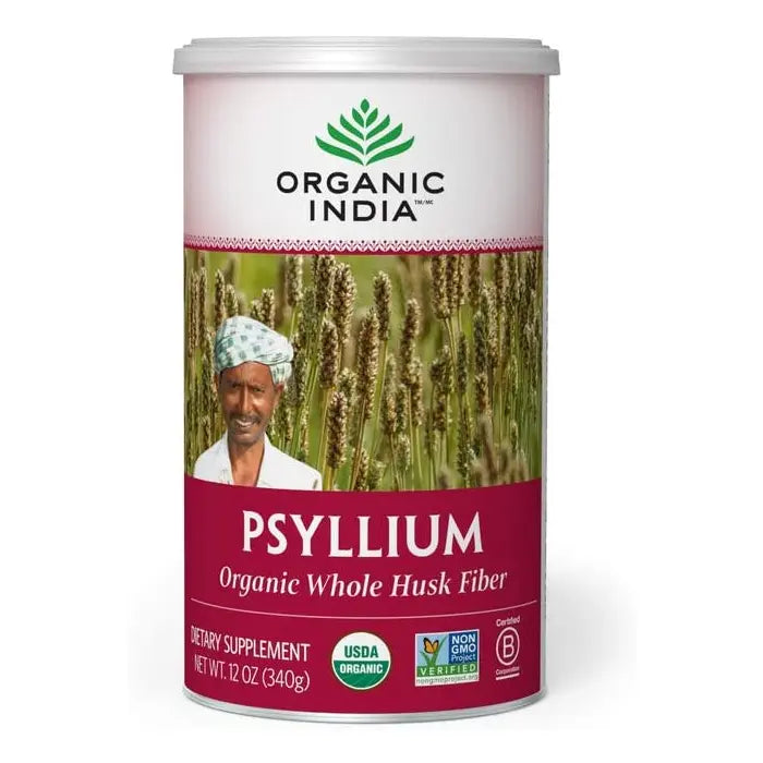 ORGANIC INDIA Organic Fiber Harmony Blend Whole Husk Psyllium 12 OUNCE