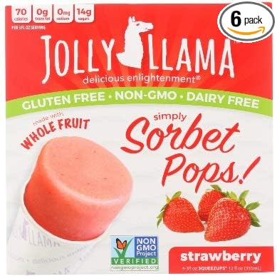 Jolly Llama Sorbet Pops Strawberry