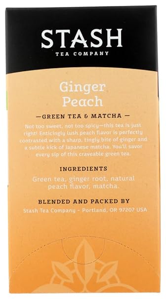 STASH TEA Ginger Peach with Matcha Tea 18 BAG