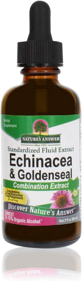 Nature's Answer Echinacea & Goldenseal with Organic Alcohol, 2-Fluid Ounces | Promotes Overall Wellness | Natural Immune Booster | Inflammatory Reducer