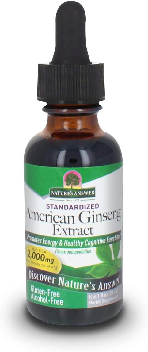 NATURE'S ANSWER ALC FREE GINSNG AMERIC 1OZ