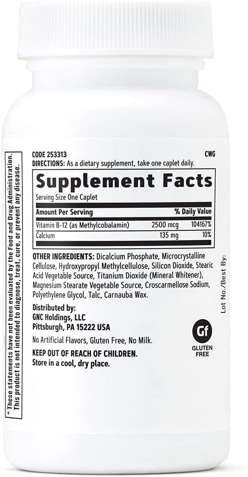 GNC Methylcobalamin B-12 2,500 mcg